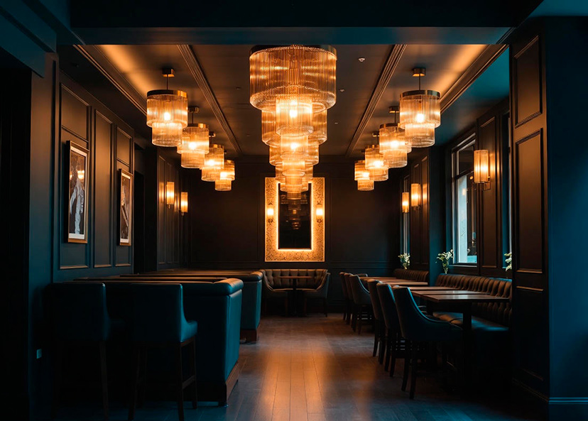 Ciepłe światło sali